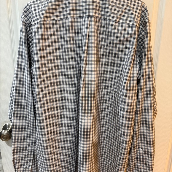 Eddie Bauer Blue Blk White Plaid Button Down Shirt Wrinkle Resistant LNWOT! XL T - Picture 5 of 5